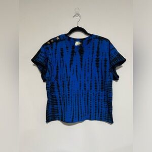 Nation LTD Terrin Tie Dye Short Sleeve Top Size Small